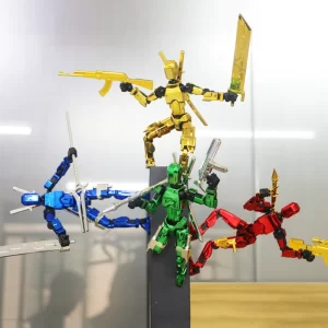 13 Action Figure Titan Multi-Jointed Movable Shapeshift Robot T13 Action Mannequin Character and Dog Figure Toys gifts for kids 4