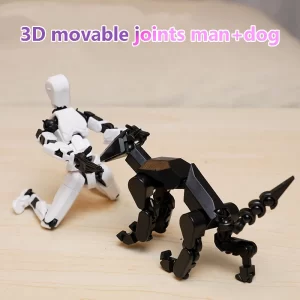 3D Multi-Jointed Movable Shapeshift Robot Joint Dog Creative Printed Mannequin Dummy Action Model Doll Toys for Children's Gifts 3