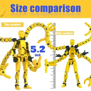 5.2in T13 Action Figure Assembly Completed 3D Printed Multi-Jointed Movable Titan 13 Lucky Dummy Nova Robot Action Figure Gifts 6