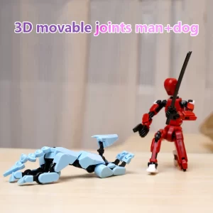 3D Multi-Jointed Movable Shapeshift Robot Joint Dog Creative Printed Mannequin Dummy Action Model Doll Toys for Children's Gifts 4