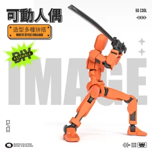 (Assembly Completed )T13 Action Figure 3D Printed Multi-Jointed Movable Titan 13 Lucky Dummy Robot Action Figure Gifts 5