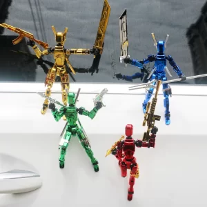 13 Action Figure Titan Multi-Jointed Movable Shapeshift Robot T13 Action Mannequin Character and Dog Figure Toys gifts for kids 2